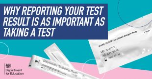 poster from the department of education about taking lateral flow tests