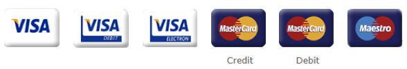 Image showing card payment types including Visa, Mastercard and Maestro